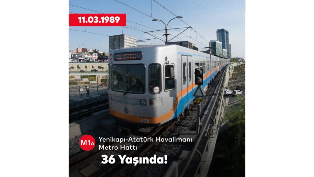 1989'da açılan M1 metro hattı, hem İstanbul'un hem de Türkiye'nin ilk şehir içi raylı sistemi ünvanına sahiptir.